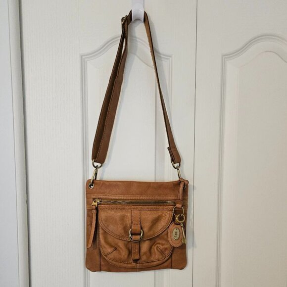 Fossil Women's Crossbody Bag Brown Leather - Picture 1 of 10